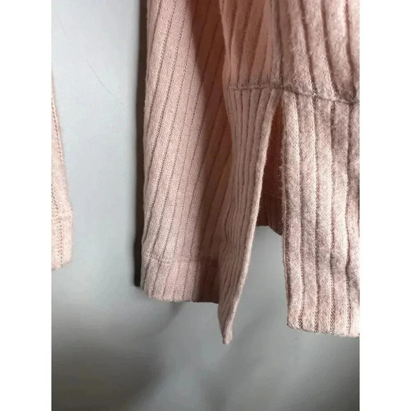 Chicos Zenergy Ribbed Sweater Soft Pink Cowl Neck Ribbed Pullover Sz. 2 / 12-14 - Picture 5 of 6
